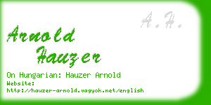 arnold hauzer business card